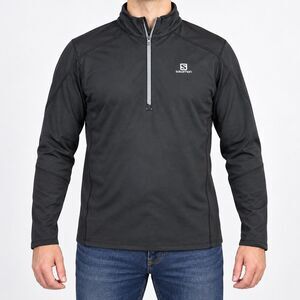 Salomon Activetherm quarter-zip pullover long sleeve black XXL gray